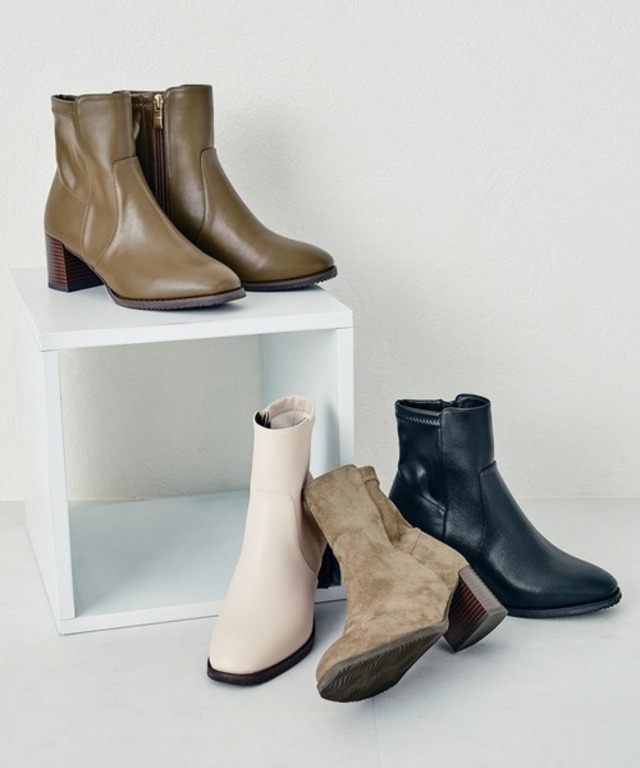 ＼ 美脚 ／ チャンキー ヒール ミドルブーツ 31408