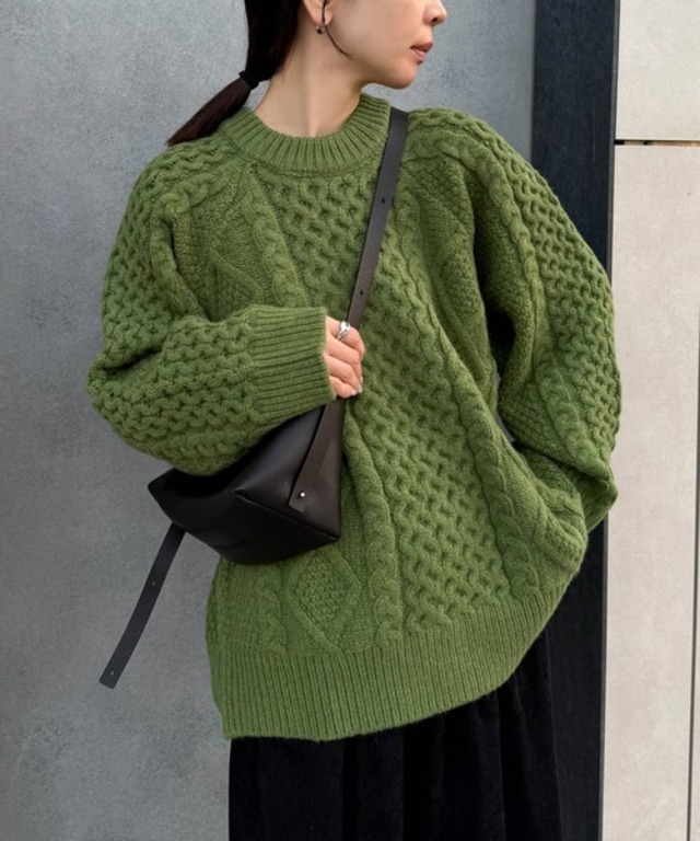 【サイズ展開あり】ヴィンテージライクケーブルニット