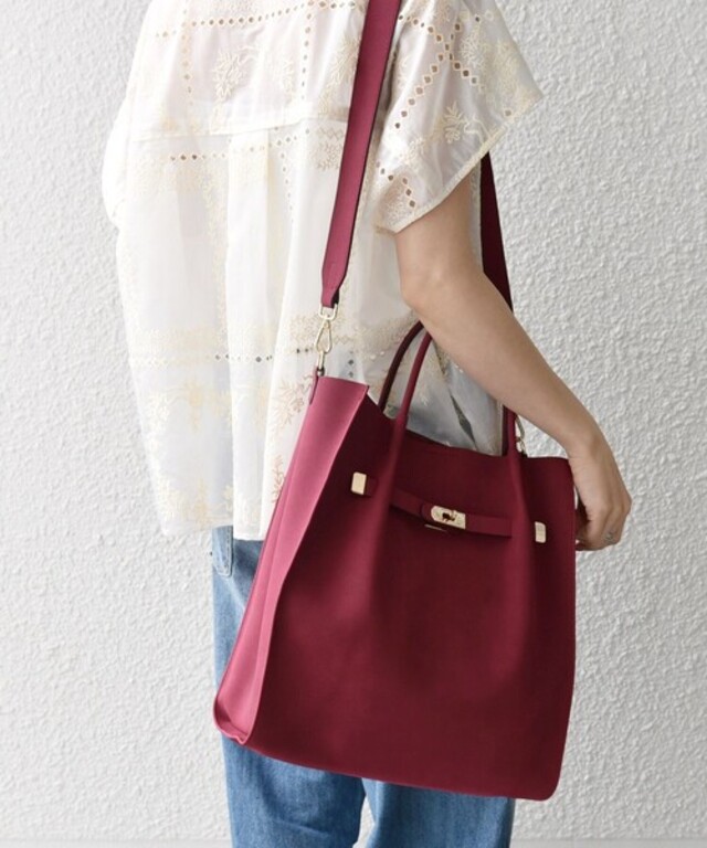 SHIPS any: A4 メタル フィッティング トート バッグ