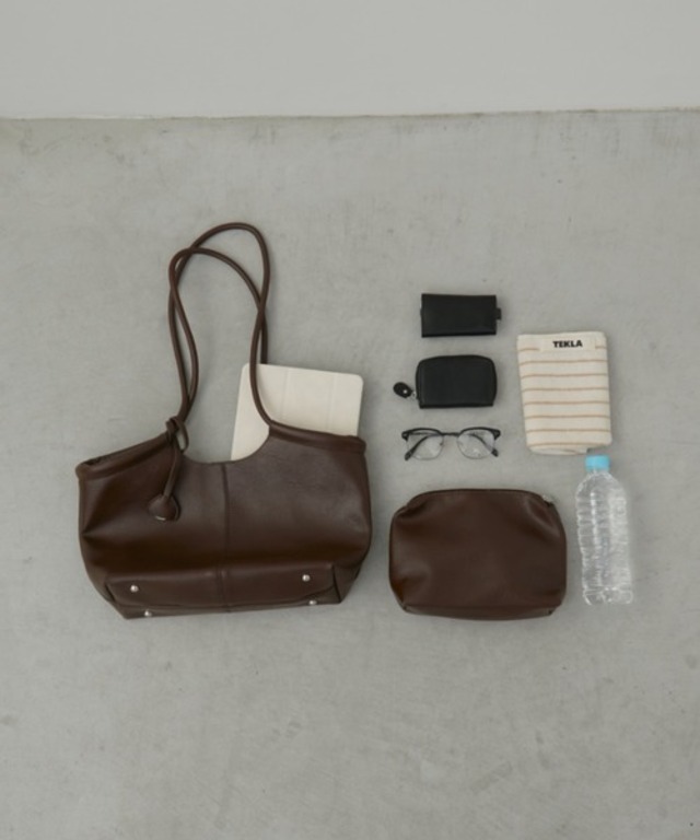 ロングショルダートートバッグ/ポーチ付き