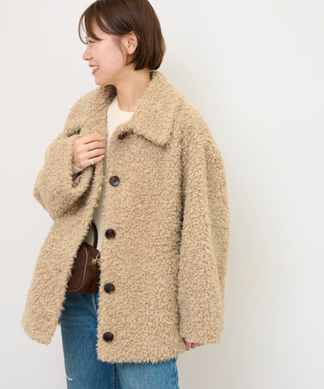 カーリーボアブルゾン