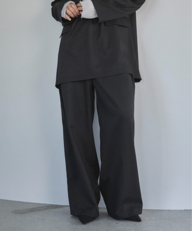 【4size展開/セットアップ可】ダブルタックワイドスラックス