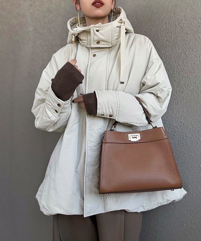 3wayパファーフレアオーバーコート