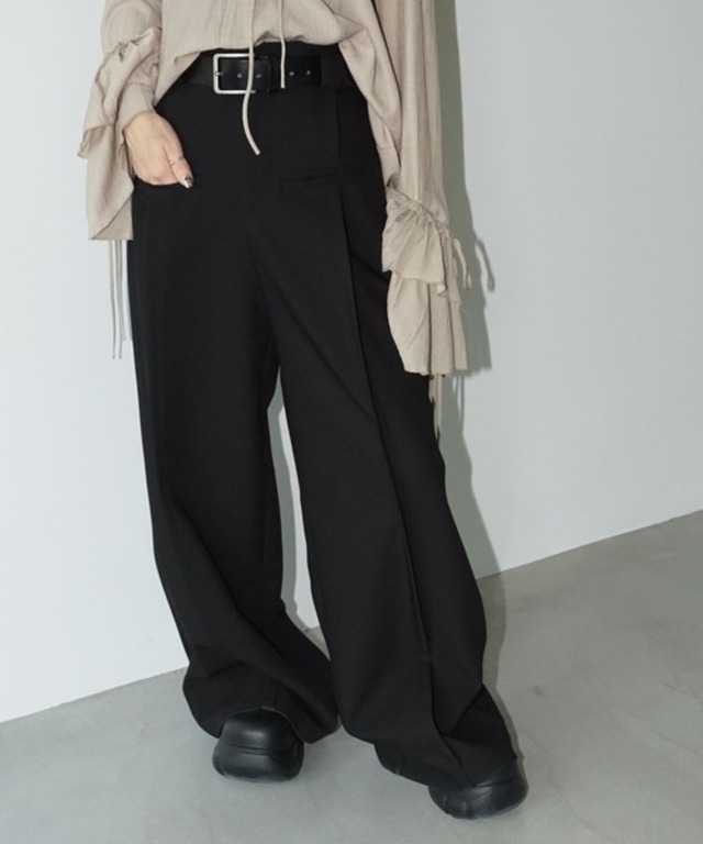 ワイドフレア ボリュームスラックス chw22a032【ベーシックライン】