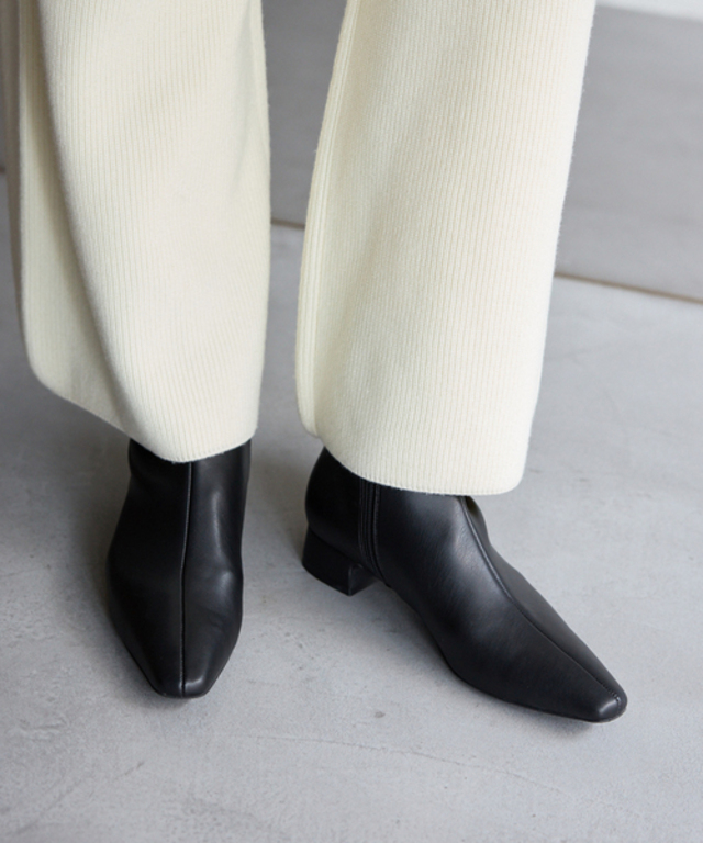 《追加》3cmフレンチスクエアフィットショートブーツ