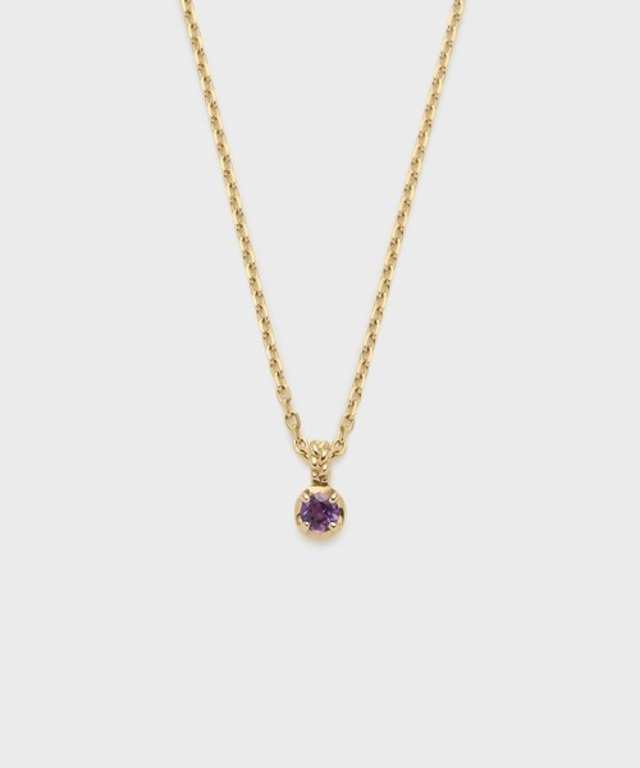 ゴールドアメジストネックレス