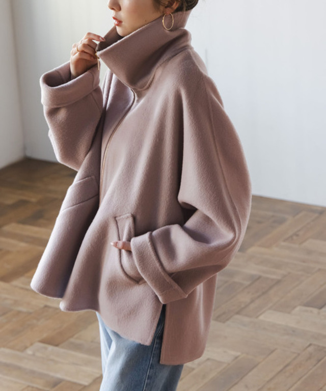 《追加》キャメルミックスリバージップコート