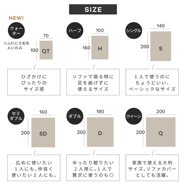 NERUS ふわとろ毛布 Air AirPremium　ハーフ(100×160cm)