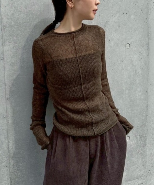 センターラインシアーニット