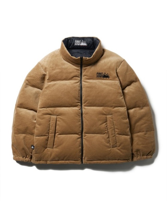 バブルダウンジャケット コーデュロイ