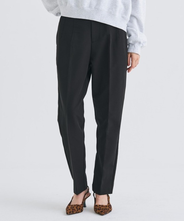 裏起毛ハイウエスト美脚テーパードパンツ