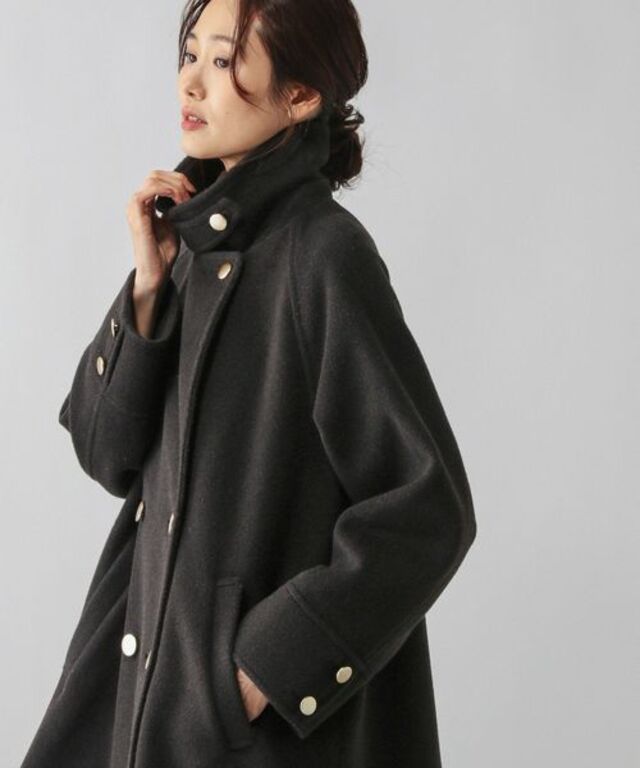 軽やかストレッチ襟2WAYコート