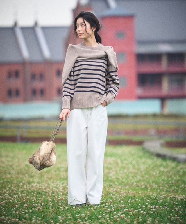 洗えるバックスリットニット【CROSS FUNCTION/クロスファンクション】