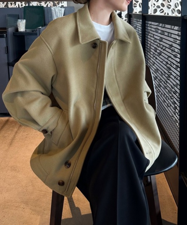 ビッグシルエットミドルコート