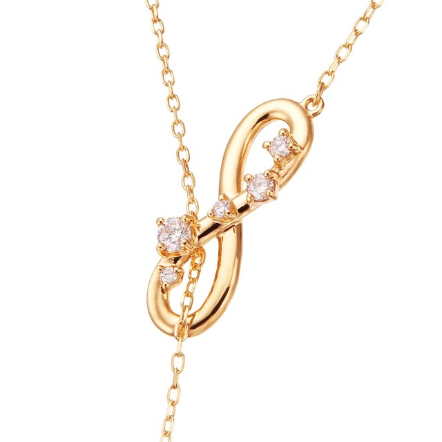 K18イエローゴールドダイヤモンドネックレス