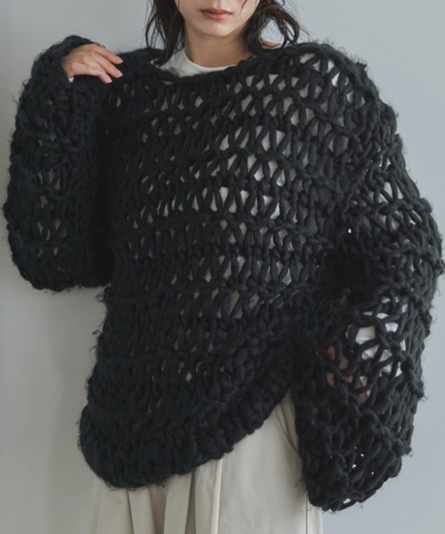 【ハンドウォッシャブル】ハンドニットプルオーバー