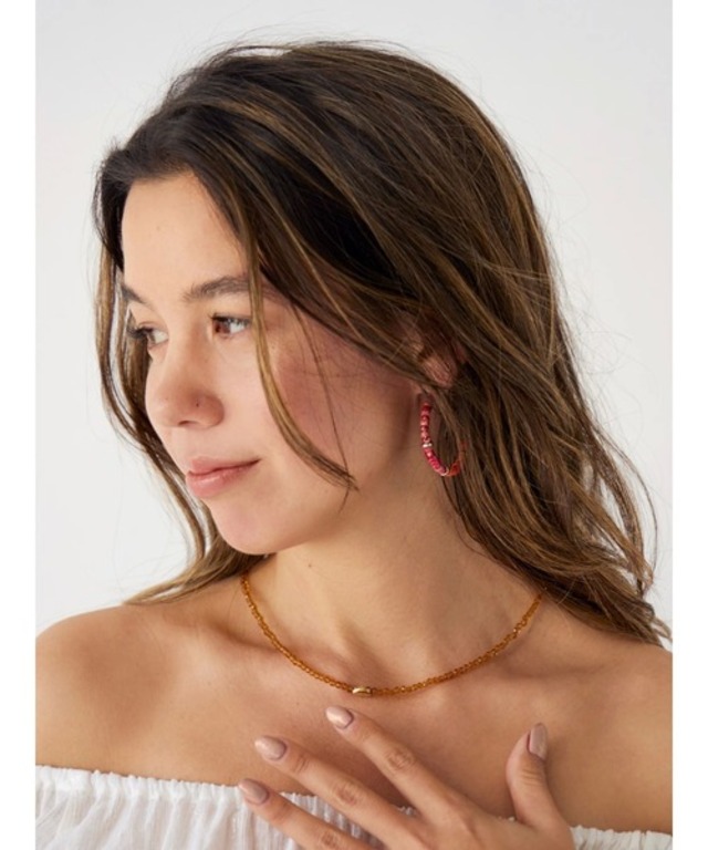 パーツコンビビーズネックレス