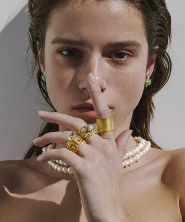 [ancient] メアンダー ワイド リング