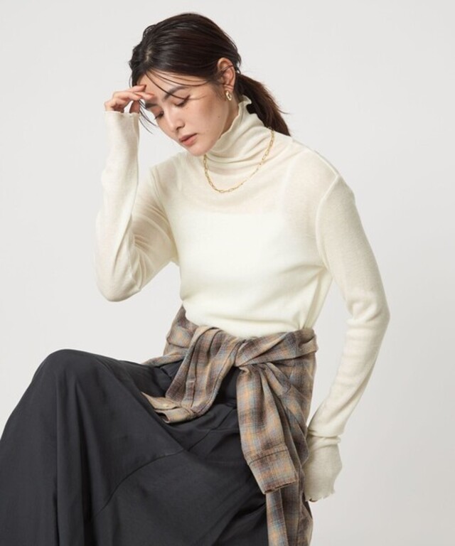 テレコ タートルネック プルオーバー