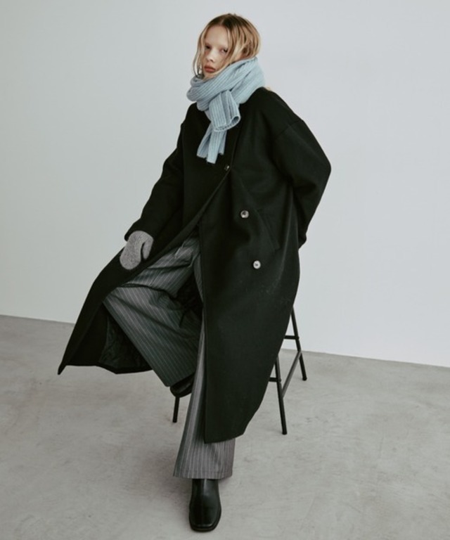 スタンドカラー3WAYロングコート