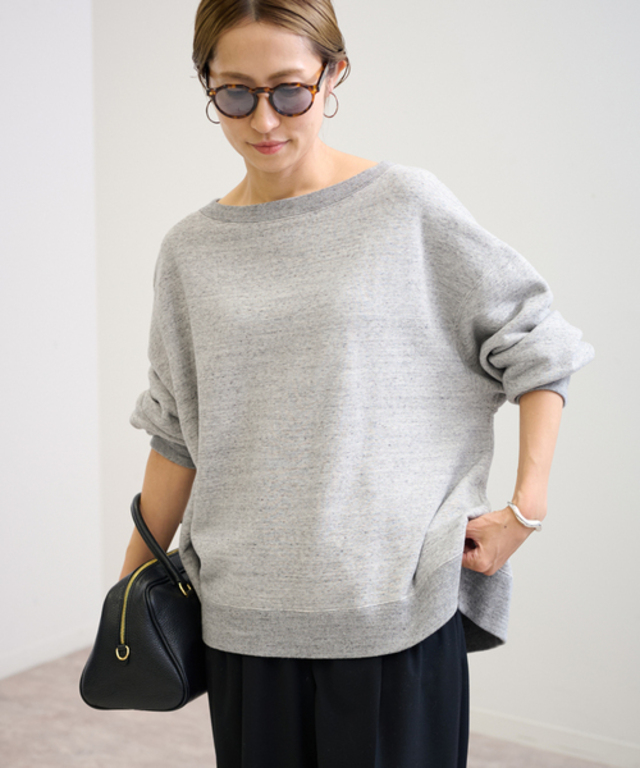≪一部カラーWEB限定 / 追加≫ボートネックワイドスウェット