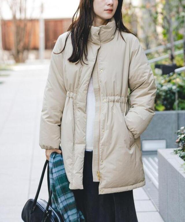 スタンドカラードロストダウンコート