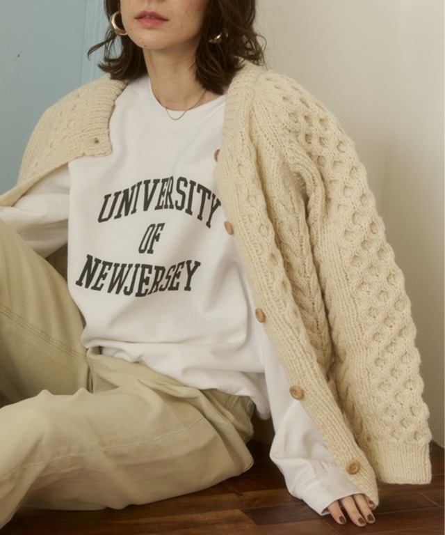 GILDAN カレッジロゴ オーバーサイズ プリント スウェット トレーナー