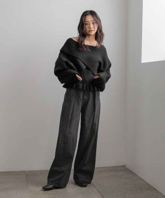 タックワイドデニム　532506