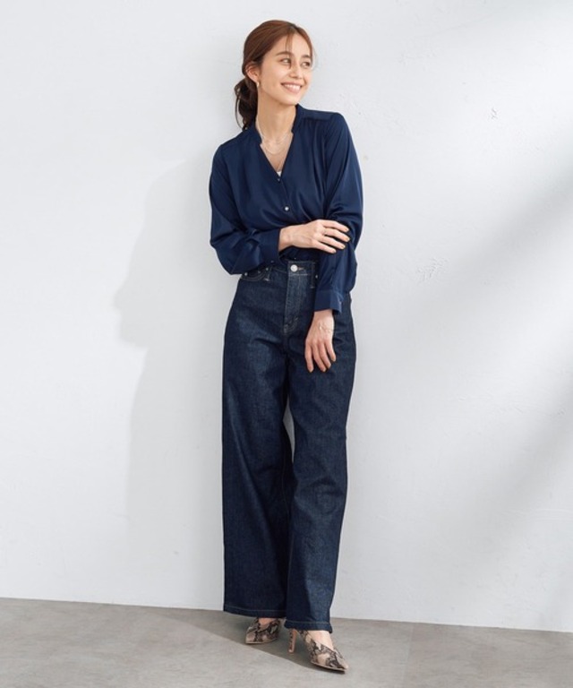 【累計販売14万本突破！】SOMETHING/サムシング LISA ワイドデニムパンツ【日本製】