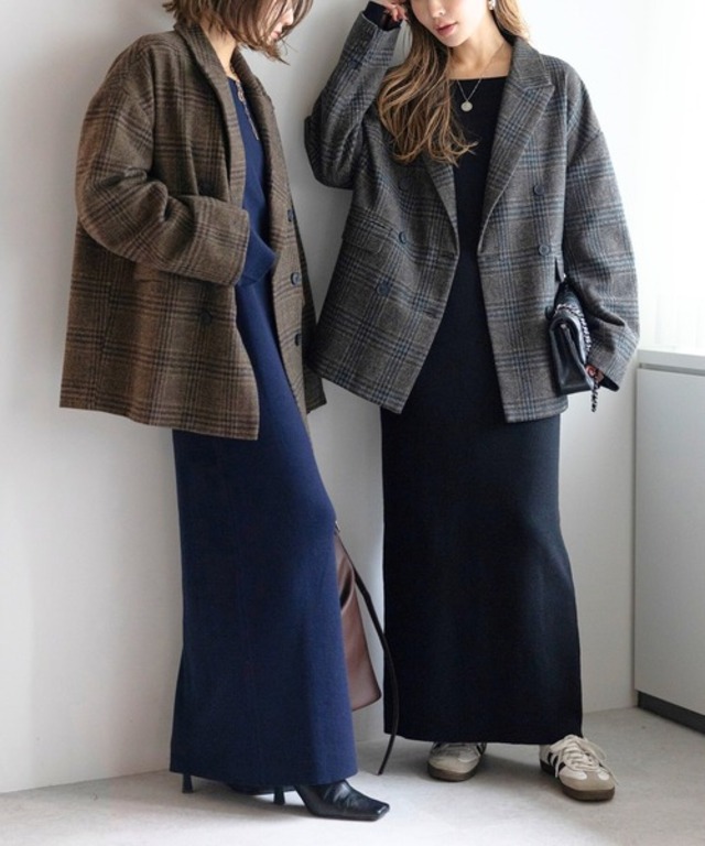 前後2WAYニットワンピース