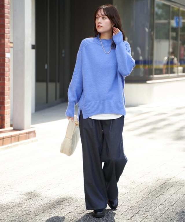 【雑誌InRed1月号掲載】サイドスリットニットプルオーバー【親子コーデ】