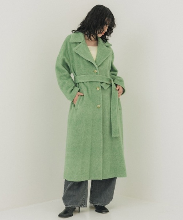 ミックスシャギーロングチェスターコート