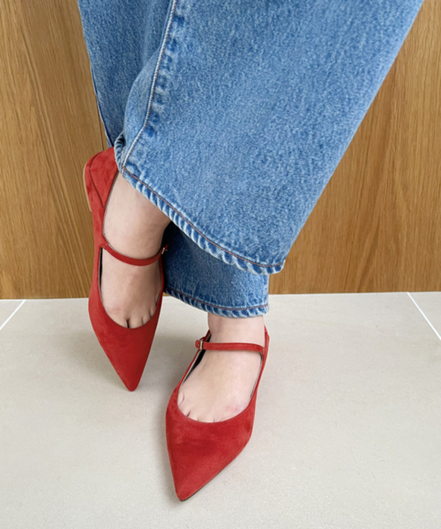 《追加》ポインテッドワンストラップフラット