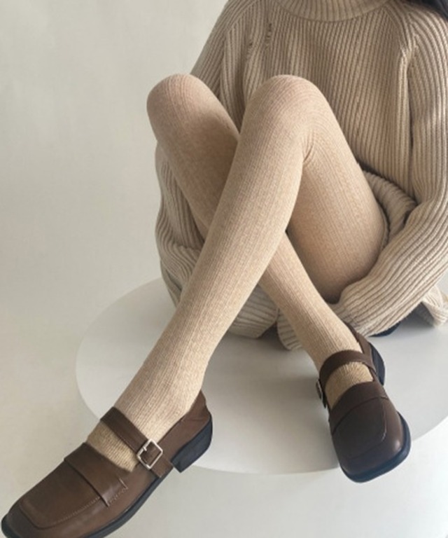 あったか リブ ニット タイツ ストッキング cula1287