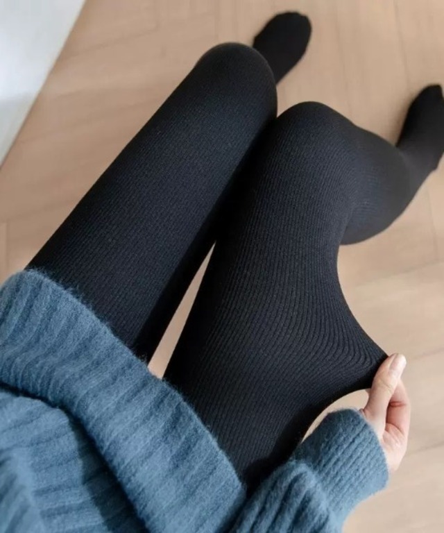 ( wear ) あったか裏起毛リブタイツ/200デニール