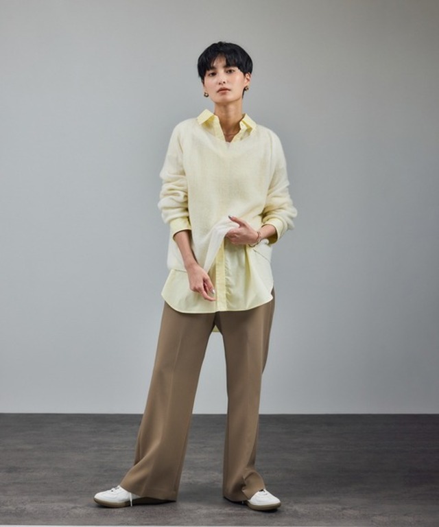 ストレッチセミフレアスタイルアップパンツ / セットアップ対応