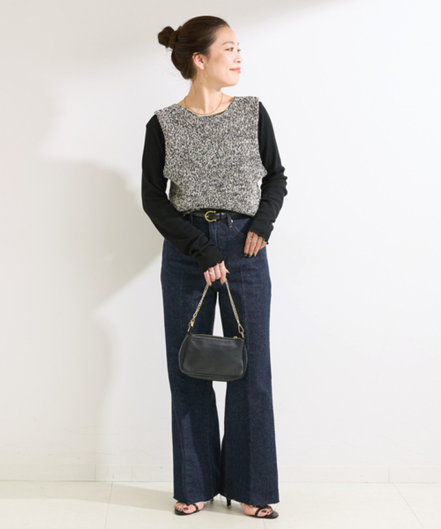 手洗い可 / MIXラメニットベスト