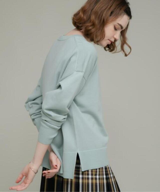 『洗濯可』サイドスリットハイゲージプルオーバー