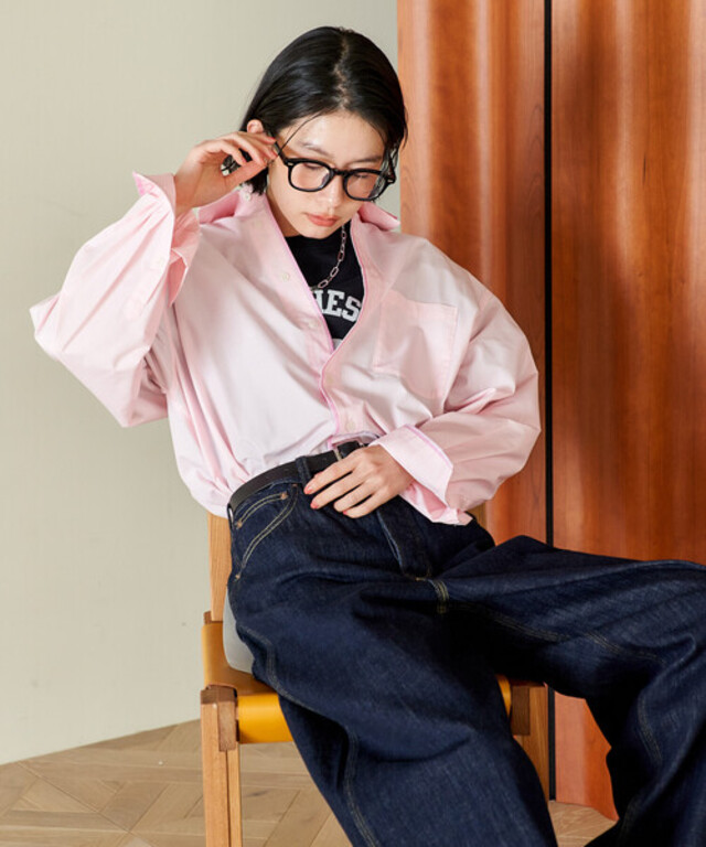 レイヤード風 デザインシャツ