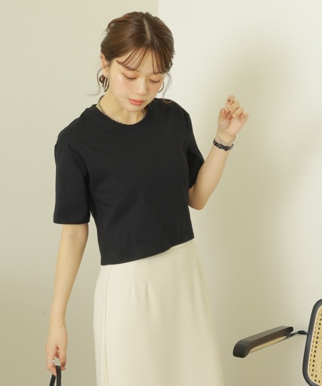 ボクシー クロップド Tシャツ