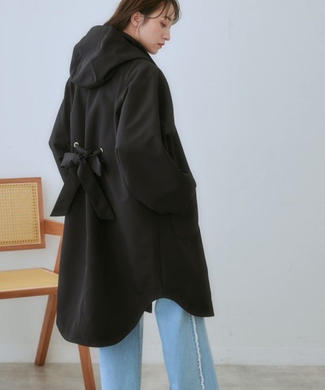 ＜大きいサイズ＞ 後ろリボンオーバーサイズドルマンコート