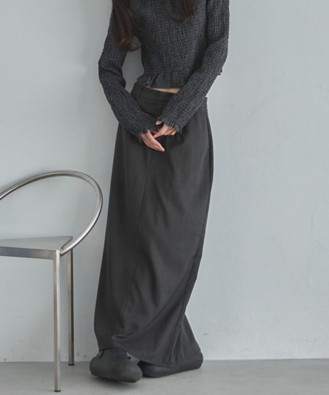 【セットアップ可】スラックスナロースカート