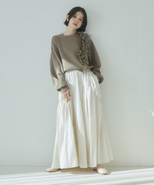 ナイロン デザインフレアスカート