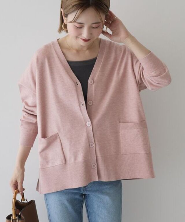 【WEB限定】バイパチVネックルーズカーディガン
