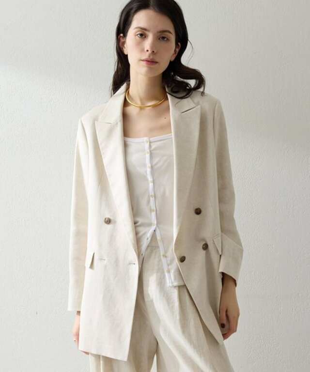 コットンリネンダブルジャケット