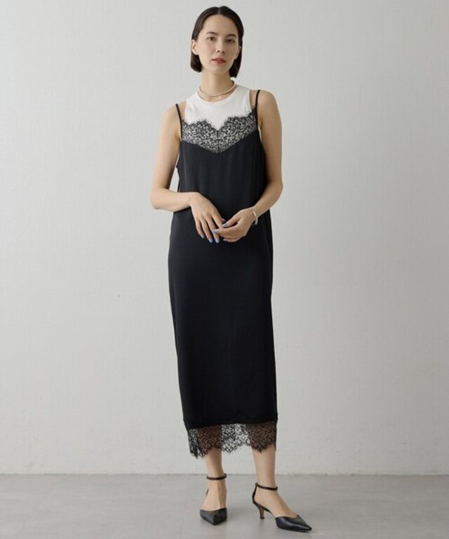 レースロングキャミ