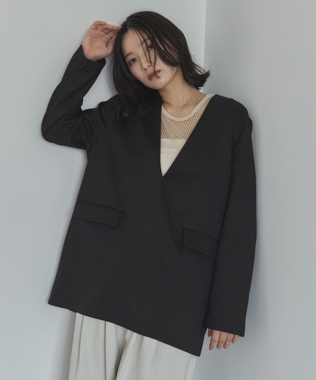 【セットアップ可】Vネックプルオーバー