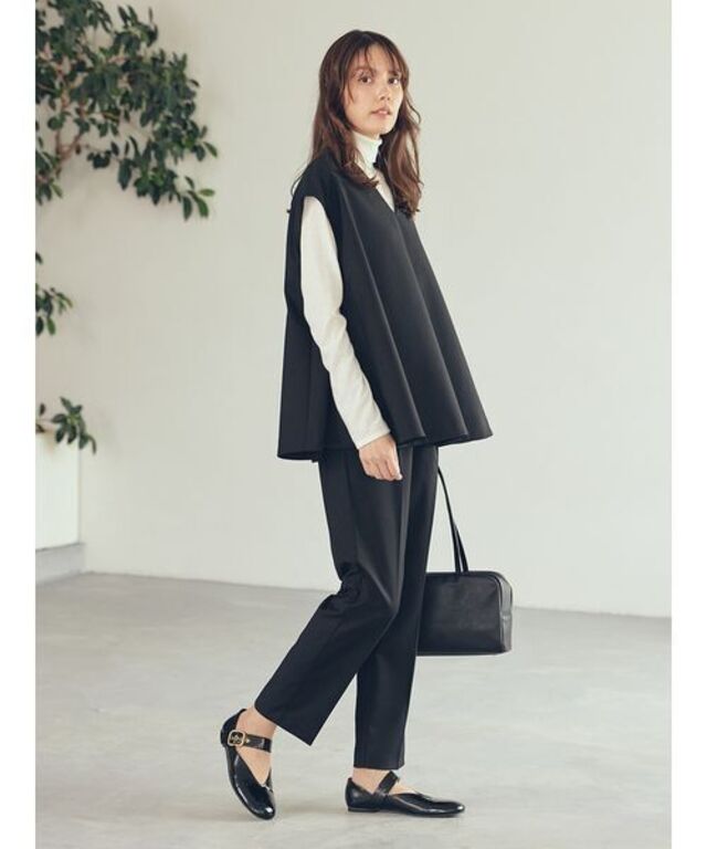 【セットアイテム】フレアベストタートルニットパンツSET UP