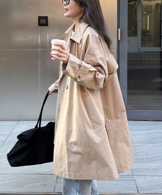 ミドル丈オーバートレンチコート