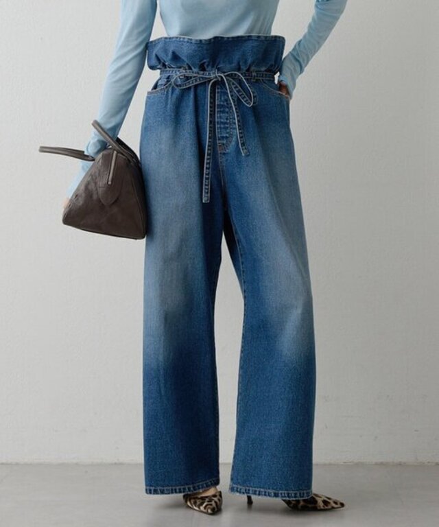 フリルデニムパンツ